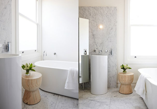 Salle de bain design en marbre
