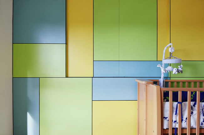 Maison inspiree par LEGO placard colores