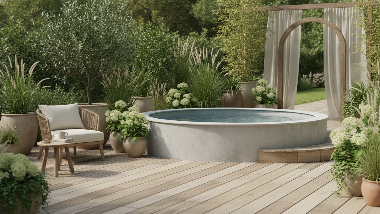 Décoration et aménagement autour d'une piscine hors sol