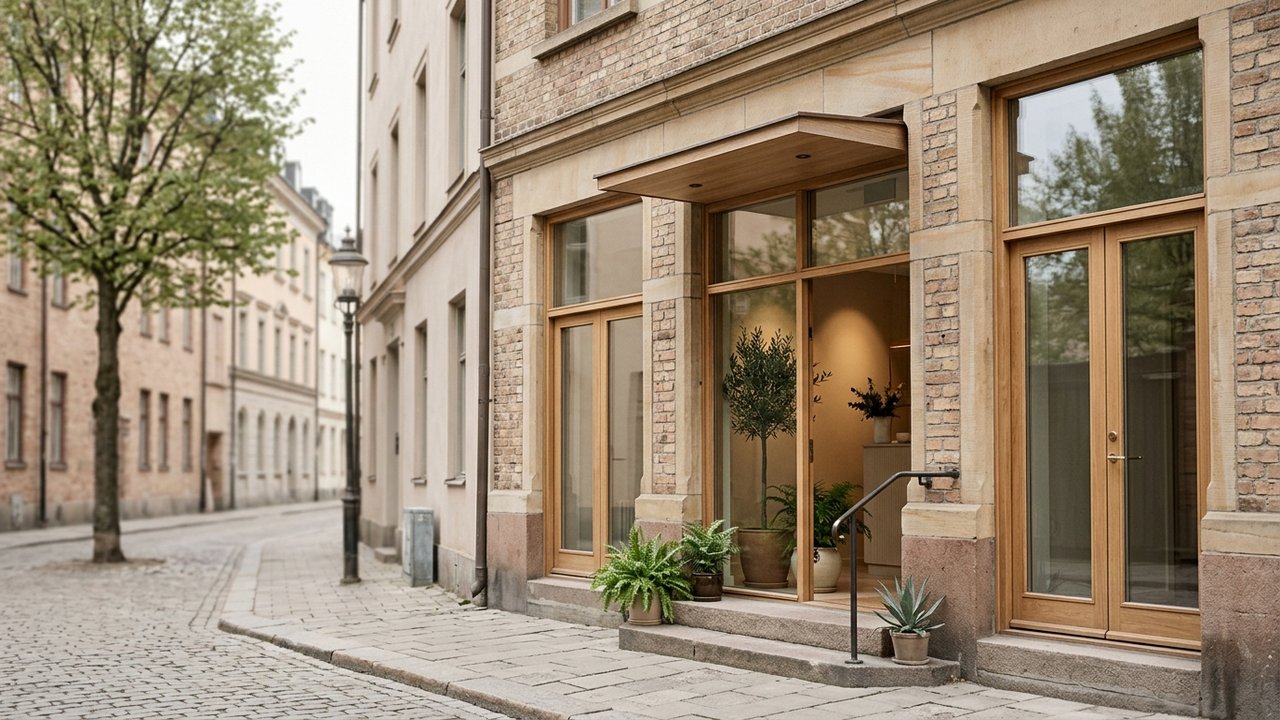 Entrée du Centre Dentaire Ophtalmologique rue des Minimes