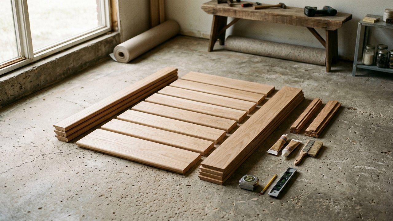 Kit de rénovation avec marches et contremarches en bois massif