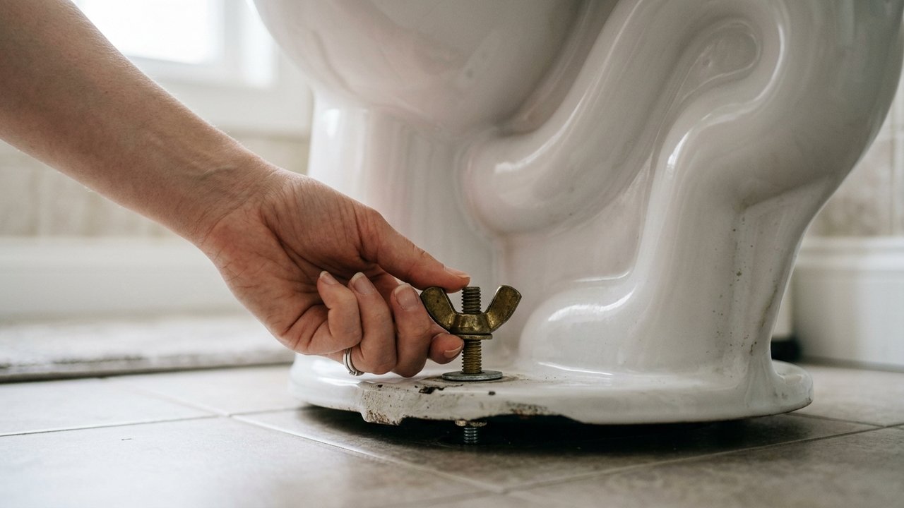 Remontage du réservoir de toilettes avec écrous papillon