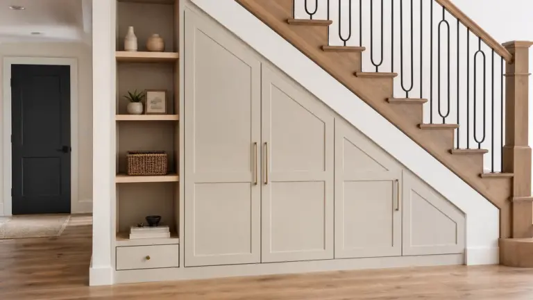 Aménagement sous escaliers avec placard sur mesure